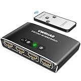 HDMI Switch HDMI Splitter, Automatisch 4K Aluminium HDMI Switch 3 in 1 Out...