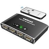 HDMI Switch HDMI Splitter, Automatisch 4K Aluminium HDMI Switch 3 in 1 Out...