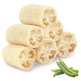 6 Stück 100% Bio Luffa Naturschwamm, Loofah Schwamm Groß, Spülschwämme...