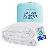 Sleep2Care Sommerdecke 135x200 cm | Leichte & Kühlende Bettdecke für...