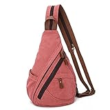 KL928 Canvas Sling Bag Rucksack Damen und Herren – Schulterrucksack...