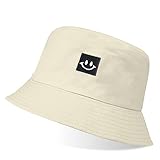 flintronic Fischerhut Bucket Hat, Unisex Baumwolle Smiling Face Hut,...