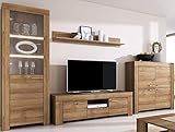 Furniture24 Wohnwand Anbauwand Sky - Tv Schrank Vitrine mit LED Beleuchtung...