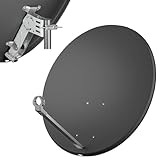 80cm Satelliten Sat Spiegel Schüssel Antenne Anlage HDTV Full Ultra HD UHD...