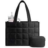 LOVEVOOK Handtasche Damen Shopper Tasche, Puffer Laptoptasche 15,6 Zoll...