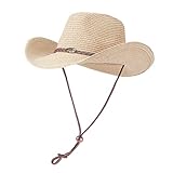 Willheoy Cowboyhut Strohhut Damen Herren Sonnenhut Sommer Strandhut...