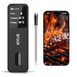 BFOUR Fleischthermometer Kabellos Grillthermometer Bluetooth mit App,IP67...