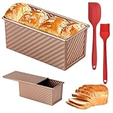 Yuragim Toastbrot Backform mit Deckel, Toastbrotform 450g, Teig Antihaft...