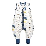 MIKAFEN Baby Schlafsack Winter mit Füßen 2.5 Tog 100% Baumwolle Kinder...