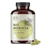BIONUTRA® Moringa Kapseln Bio (240 x 600 mg), hochdosiert, deutsche...