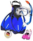 AQUAZON Miami Schnorchelset, Schwimmset, Tauchset, Taucherbrille mit Anti...
