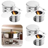 DIYJEP 6 Stück Brennpastenbehälter mit Deckel, Edelstahl Fondue Brenner...