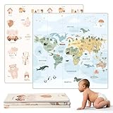 HuBorns - Spielmatte Baby Faltbar 200x180 cm und Wendbar, Krabbelmatte Baby...