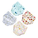 JOINPAYA 4Er-Pack Trainingshosen trainingsunterhosen Waschbare Windel Hosen...