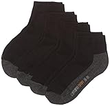 Camano Herren 5932 Sport Quarter 4 Paar Sportsocken, Schwarz (Black 05),...