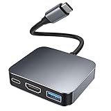 USB C auf HDMI Adapter, Viagkiki 3 In 1 Typ-C Hub Multiport Aadapter mit...