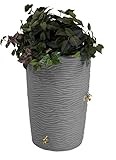 Good Ideas IMP-L50-BLK Impressions Palm Regentonne 50 Gallon Dark Granite