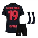 IHIMI Barcelona Lamine Yamal, #19 Trikot Set Schwarz für Kinder - Socks,...