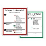 tradercat Aufkleber Verhalten im Brandfall und bei Unfällen - als Set -...