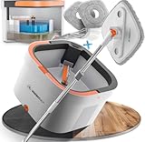 Weidenbach Wischmopp Set mit Eimer | 2-Kammer-System für saubere Schmutz-...