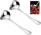 DAKLUNAR 2 Stück SoßEnlöFfel Aus Edelstahl, Suppenkelle Silber 20 CM,...