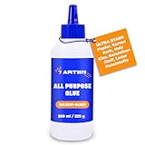 7 Artists Bastelkleber Transparent Flüssig 250 ml - Schnelltrocknender...