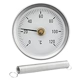 Thermograf mit Feder, 63 mm, Edelstahl, verstellbar, für Haushaltsartikel...