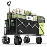 Bollerwagen Faltbar 300L mit Verstellbarer Heckklappe, 150 KG Belastbar,...