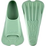 CAPAS Kurze Trainingsflossen für Schwimmen | Komfortable Silikon...