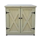 Habau 3093 Gartenschrank Laura mit integriertem Pflanztisch, grau, 80 x 45...