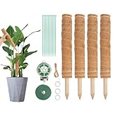 4 Stück Monstera Rankhilfe, 40cm Erweiterbar Pflanzenstab Rankhilfe für...