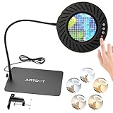 ARTDOT 10X Lupe mit Licht und Ständer, Lupenleuchte mit 144 LEDs, 5...