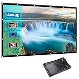 ISAVIA Beamer Leinwand 100Zoll 16:9 HDTV 4K, Faltbar Projektion Leinwand...