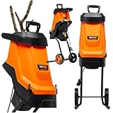 TOP CUT Gartenhäcksler Elektrisch TC-RE2500-BAG 2500W, Aststärke bis...