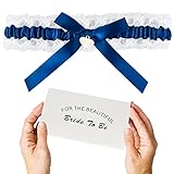Blau Weisses Strumpfband für Hochzeit - Braut Geschenk - Wedding Garters -...