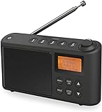 DAB/DAB Plus/FM Radio, Klein Digitalradio Tragbares Batteriebetrieben, Mini...
