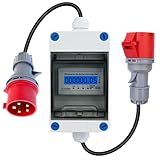 Mobiler Stromzähler, 3 Phasen 16A 400V Mobiler Digitaler Stromzähler Mit...