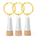 Flaschenlichter mit Korken, USB wiederaufladbares Weinflaschenlicht,...