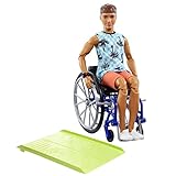 Ken Puppe mit Rollstuhl und Rampe, Kinderspielzeuge, Barbie Fashionistas,...