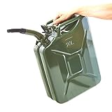 BW® Kraftstoffkanister Metall Benzinkanister 20 Liter mit Ausgießer -...