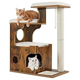 Feandrea Kratzbaum, 86 cm hoher Katzenbaum, Spanplatten-Katzenkratzbaum,...