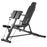 Gymtek XL800 Multifunktions-Hantelbank, Verstellbare Trainingsbank mit...