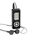 Mini Radio – tragbares FM-Radio/Pocket-Radio mit LCD-Anzeige, Uhr,...