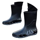 Gummistiefel Damen/herren Halbhoch Rutschfest Wasserdicht Regenstiefel -...