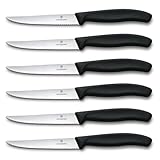 Victorinox Swiss Classic, Profi Steakmesser-Set, 6-teilig, Extra Scharfe...