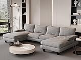 JUMMICO Ecksofa mit Schlaffunktion, Wohnlandschaft Eckcouch Sofa mit...