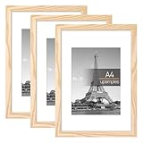 upsimples 3 Pack Bilderrahmen A4 Holz, Picture Frame Holz für Fotos,...