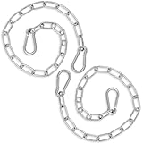 JJUNW 2 Stück Edelstahl Ketten mit Karabiner, 0.5m Kette Edelstahl...