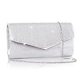 Larcenciel Damen Clutch, Glitzer Abendtasche mit Abnehmbarer Kette,...