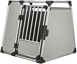 TRIXIE Hunde-Transportbox Aluminium in silber – XL: 91 × 85 × 89 cm,...